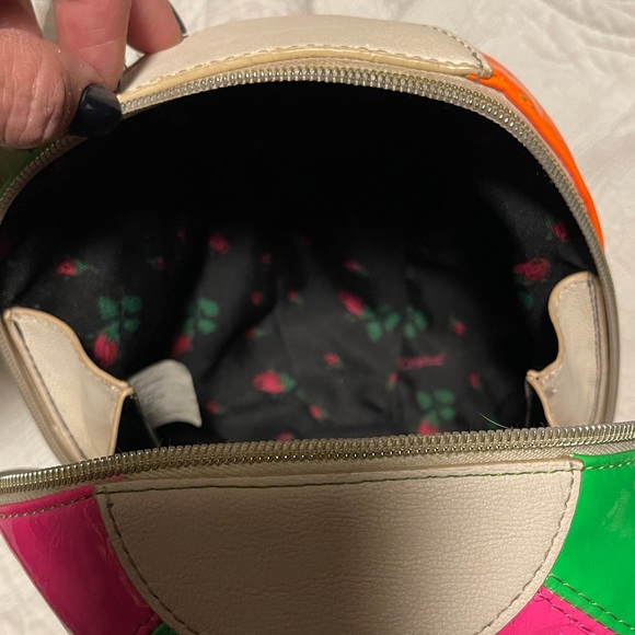 Betsey Johnson Pink, Green, and Orange Crossbody Bag - Picture 8 of 9